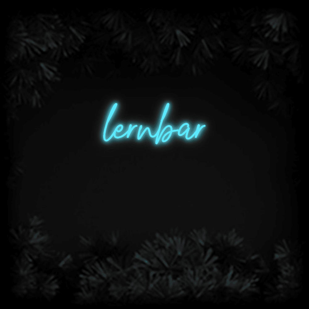 Konfiguriertes LED-Neonschild: lernbar - Official Neon - led neon schild schriftzug personalisiert