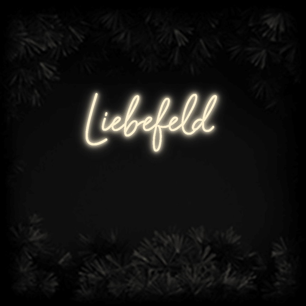 Konfiguriertes LED-Neonschild: Liebefeld - Official Neon - led neon schild schriftzug personalisiert