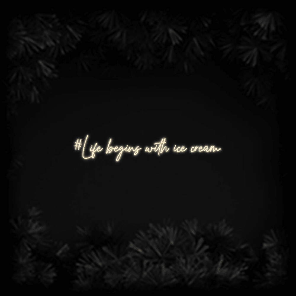 Konfiguriertes LED - Neonschild: Life begins wi... - Official Neon - led neon schild schriftzug personalisiert