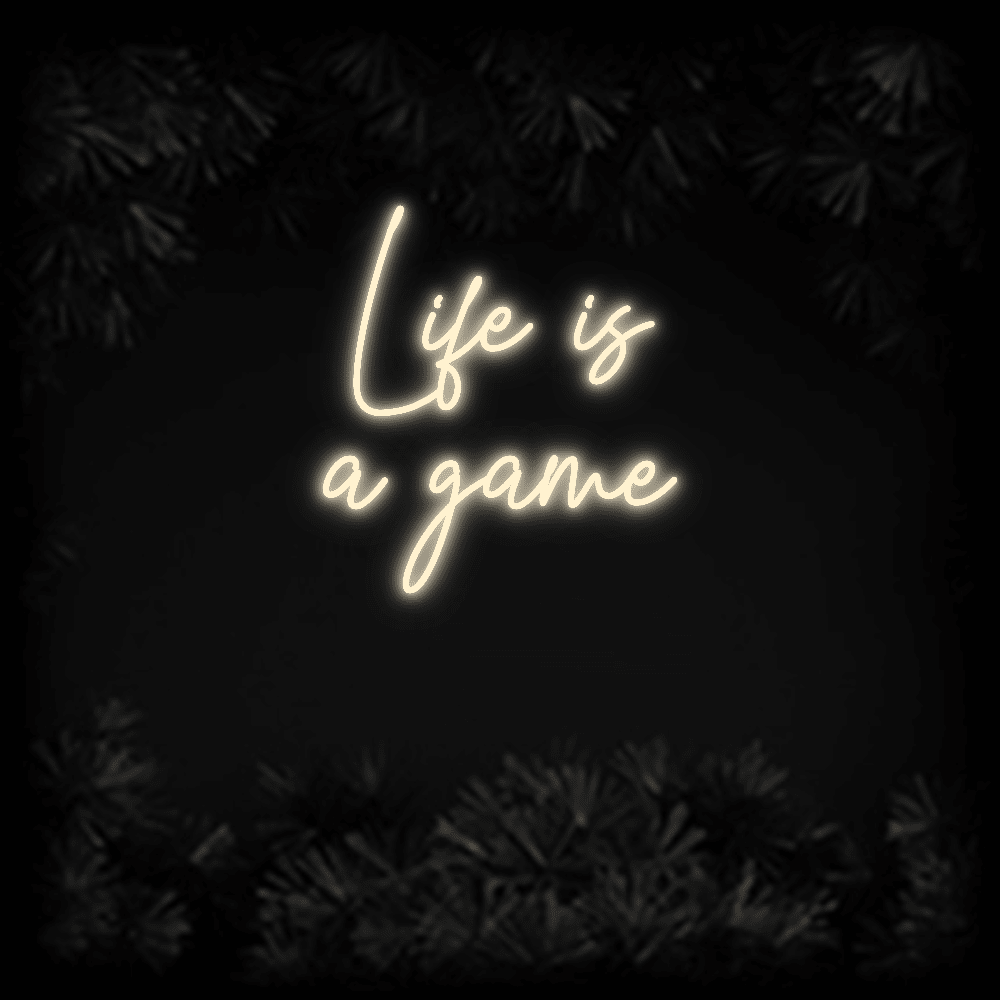 Konfiguriertes LED - Neonschild: Life is a game - Official Neon - led neon schild schriftzug personalisiert