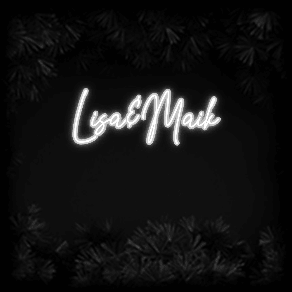 Konfiguriertes LED-Neonschild: Lisa&Maik - Official Neon - led neon schild schriftzug personalisiert