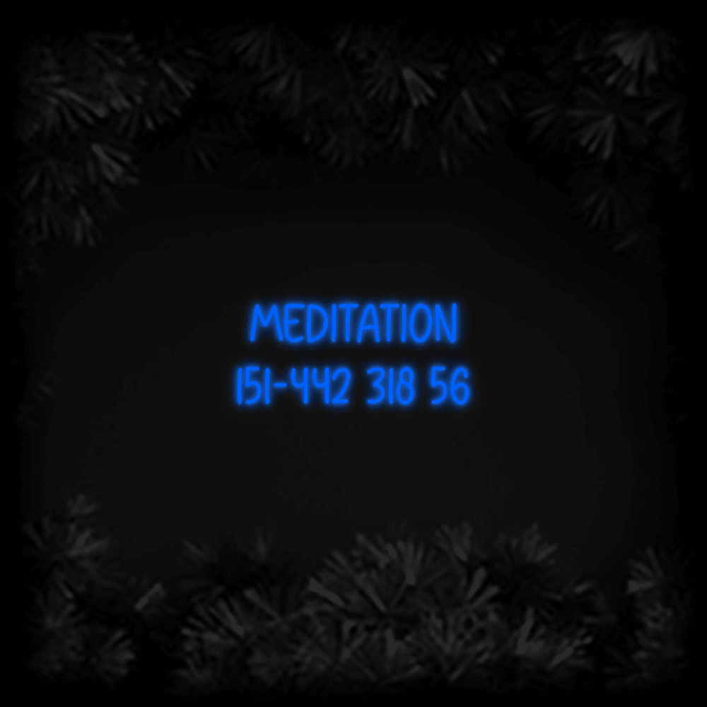 Konfiguriertes LED-Neonschild: Meditation 151-... - Official Neon - led neon schild schriftzug personalisiert