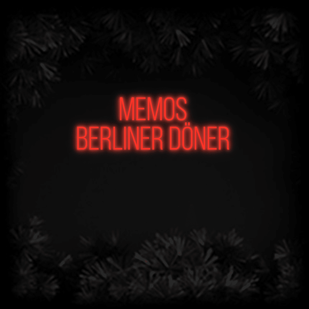 Konfiguriertes LED-Neonschild: Memos Berliner... - Official Neon - led neon schild schriftzug personalisiert