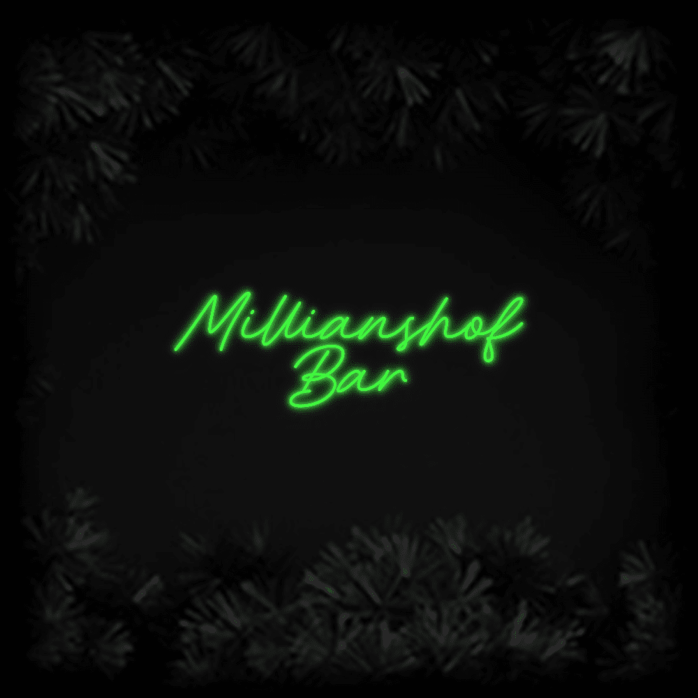 Konfiguriertes LED-Neonschild: Millianshof Bar - Official Neon - led neon schild schriftzug personalisiert