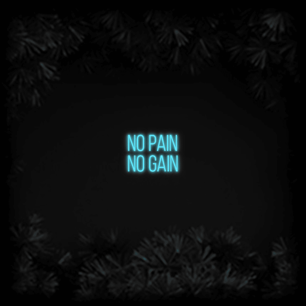 Konfiguriertes LED-Neonschild: no pain no gain - Official Neon - led neon schild schriftzug personalisiert