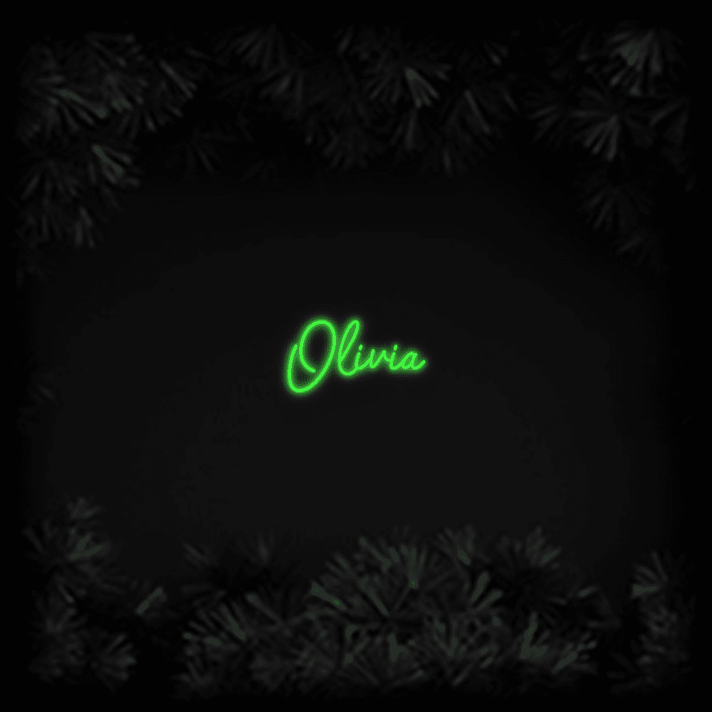 Konfiguriertes LED-Neonschild: Olivia - Official Neon - led neon schild schriftzug personalisiert