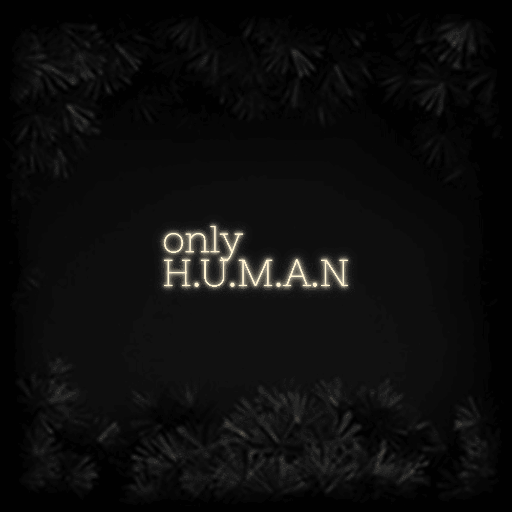 Konfiguriertes LED-Neonschild: only H.U.M.A.N - Official Neon - led neon schild schriftzug personalisiert