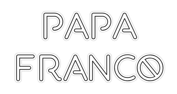 Konfiguriertes LED-Neonschild: Papa Franco - Official Neon - led neon schild schriftzug personalisiert