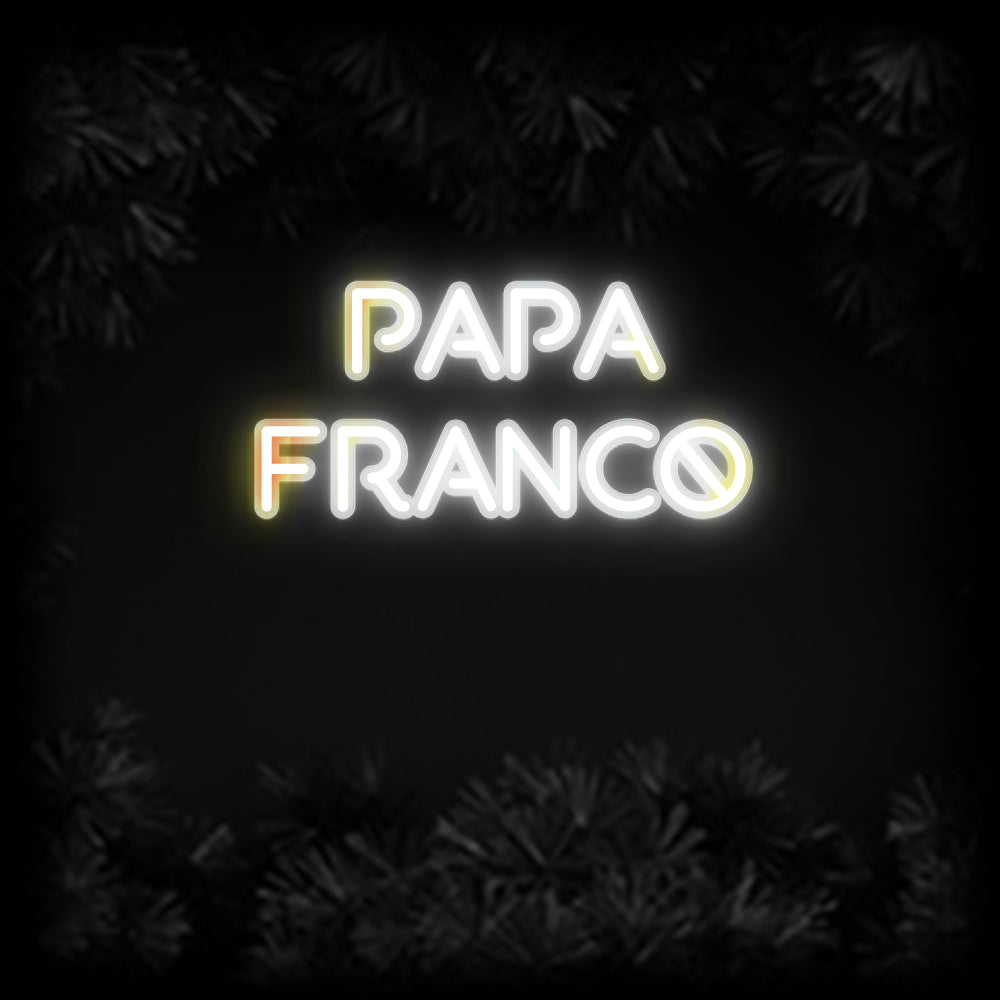 Konfiguriertes LED-Neonschild: Papa Franco - Official Neon - led neon schild schriftzug personalisiert