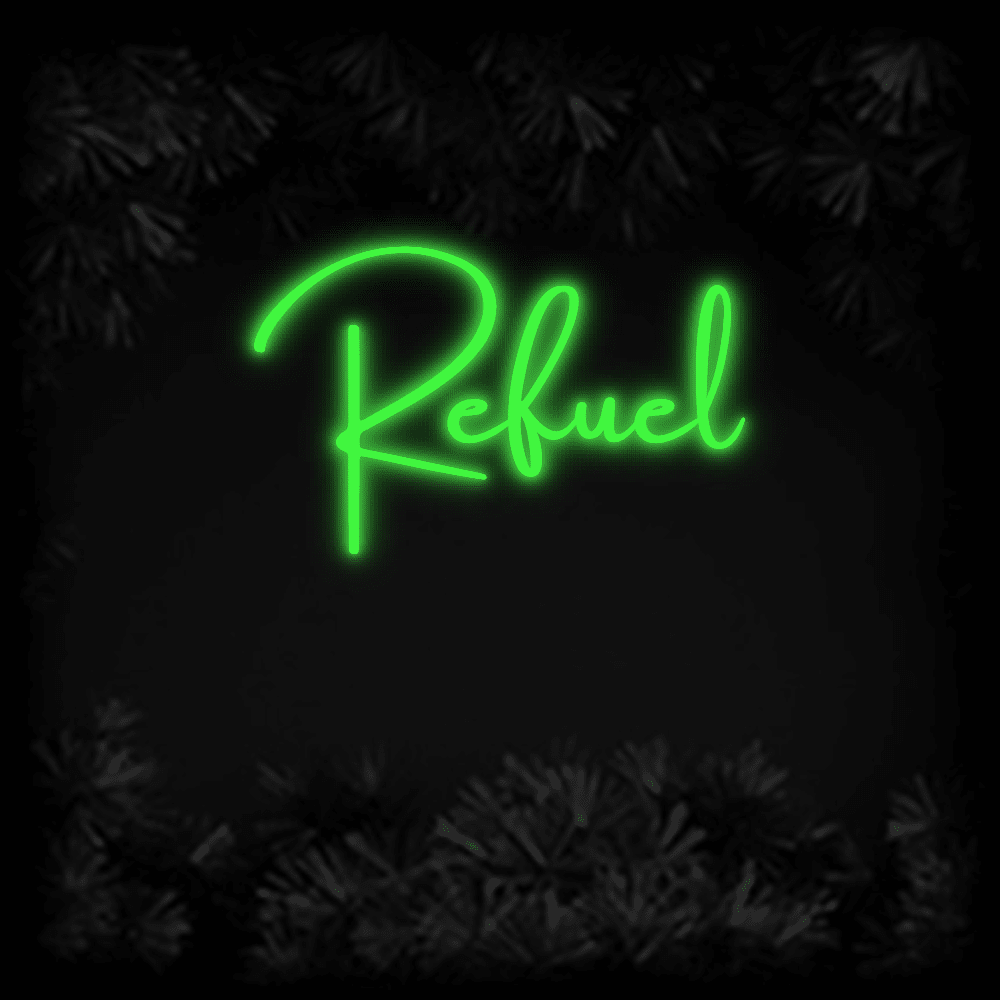 Konfiguriertes LED-Neonschild: Refuel - Official Neon - led neon schild schriftzug personalisiert