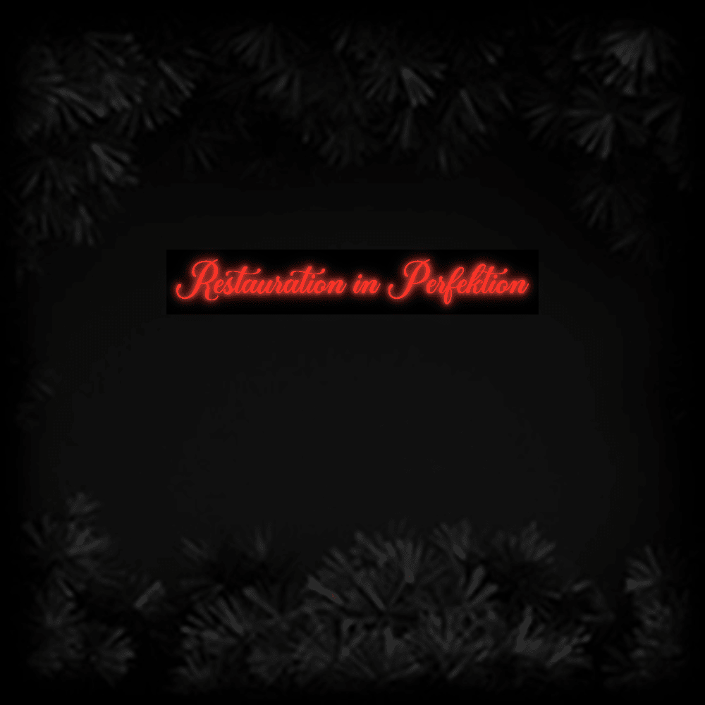 Konfiguriertes LED-Neonschild: Restauration in... - Official Neon - led neon schild schriftzug personalisiert