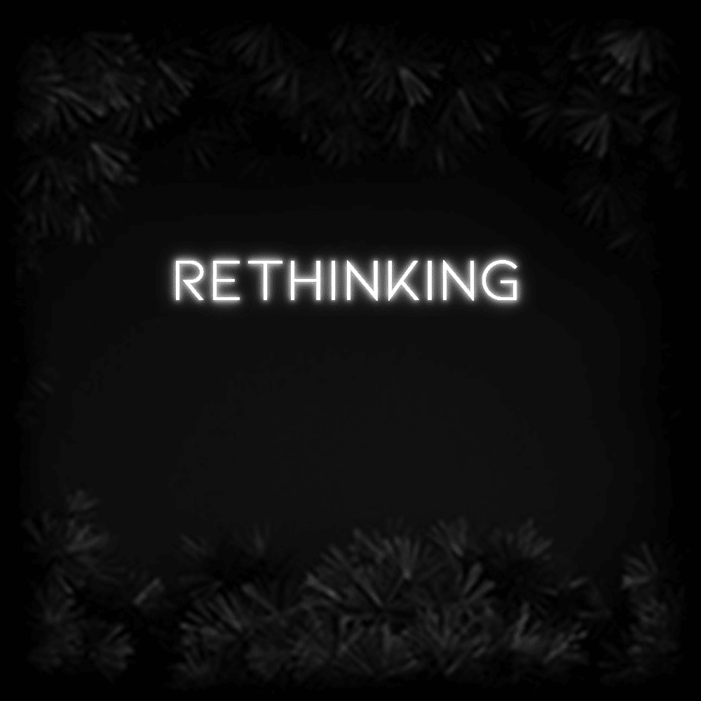 Konfiguriertes LED - Neonschild: Rethinking - Official Neon - led neon schild schriftzug personalisiert
