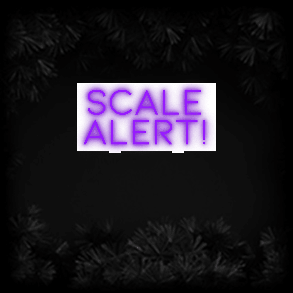 Konfiguriertes LED-Neonschild: SCALE ALERT! - Official Neon - led neon schild schriftzug personalisiert