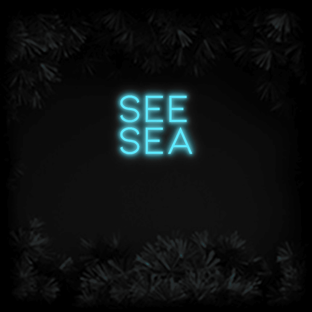 Konfiguriertes LED - Neonschild: see sea - Official Neon - led neon schild schriftzug personalisiert
