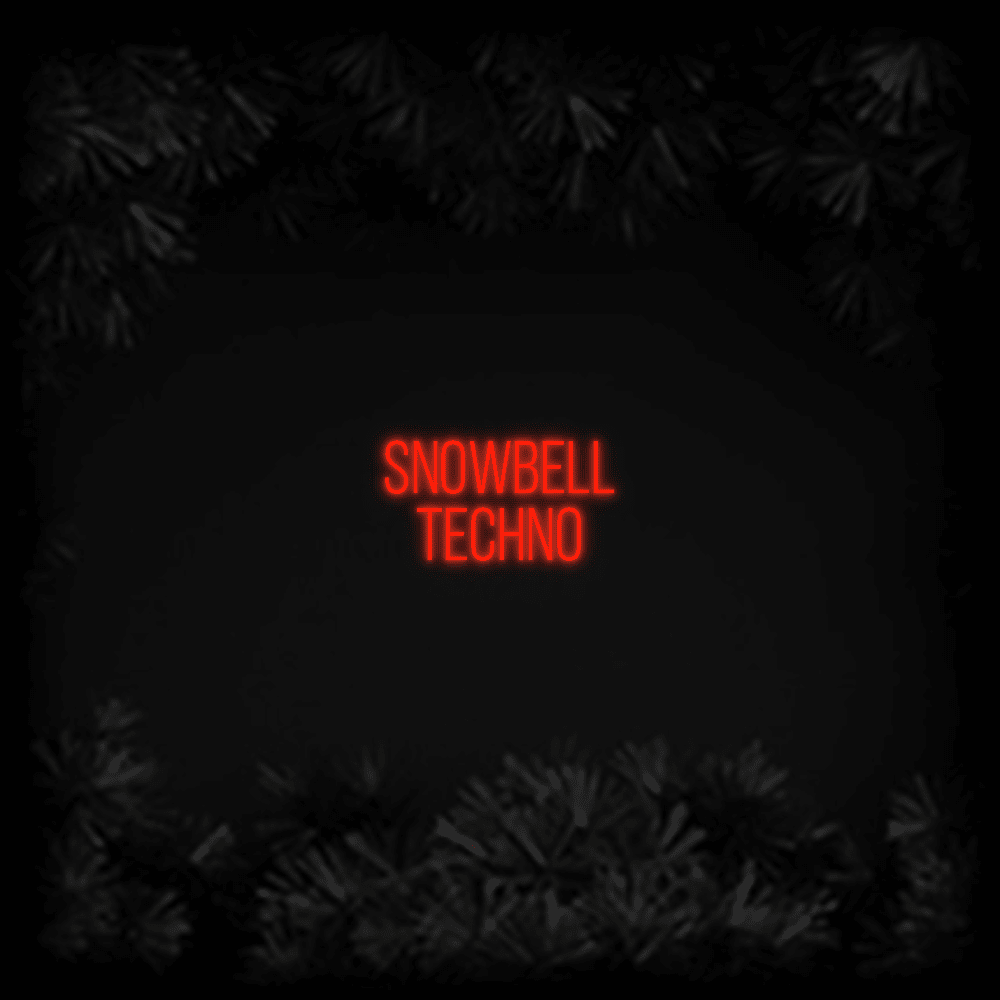 Konfiguriertes LED - Neonschild: Snowbell Techno - Official Neon - led neon schild schriftzug personalisiert