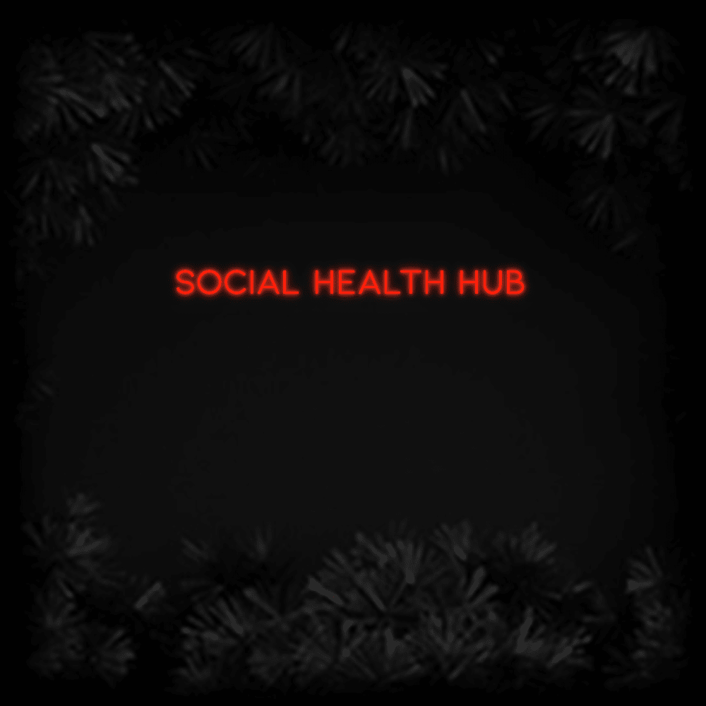 Konfiguriertes LED - Neonschild: Social Health H... - Official Neon - led neon schild schriftzug personalisiert