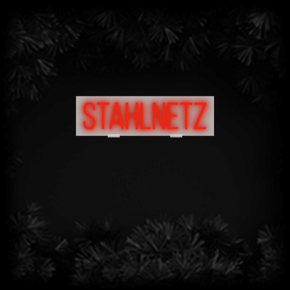 Konfiguriertes LED - Neonschild: STAHLNETZ - Official Neon - led neon schild schriftzug personalisiert