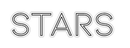 Konfiguriertes LED-Neonschild: STARS - Official Neon - led neon schild schriftzug personalisiert