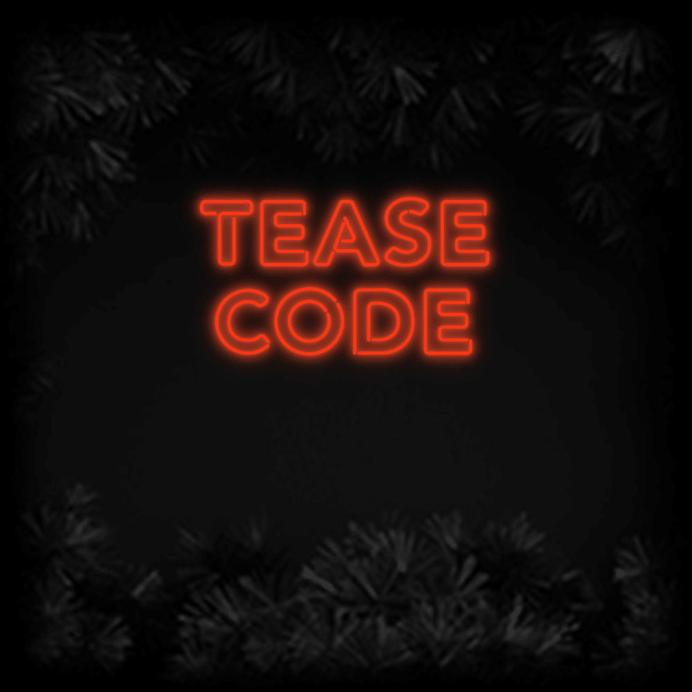 Konfiguriertes LED - Neonschild: TEASE CODE - Official Neon - led neon schild schriftzug personalisiert