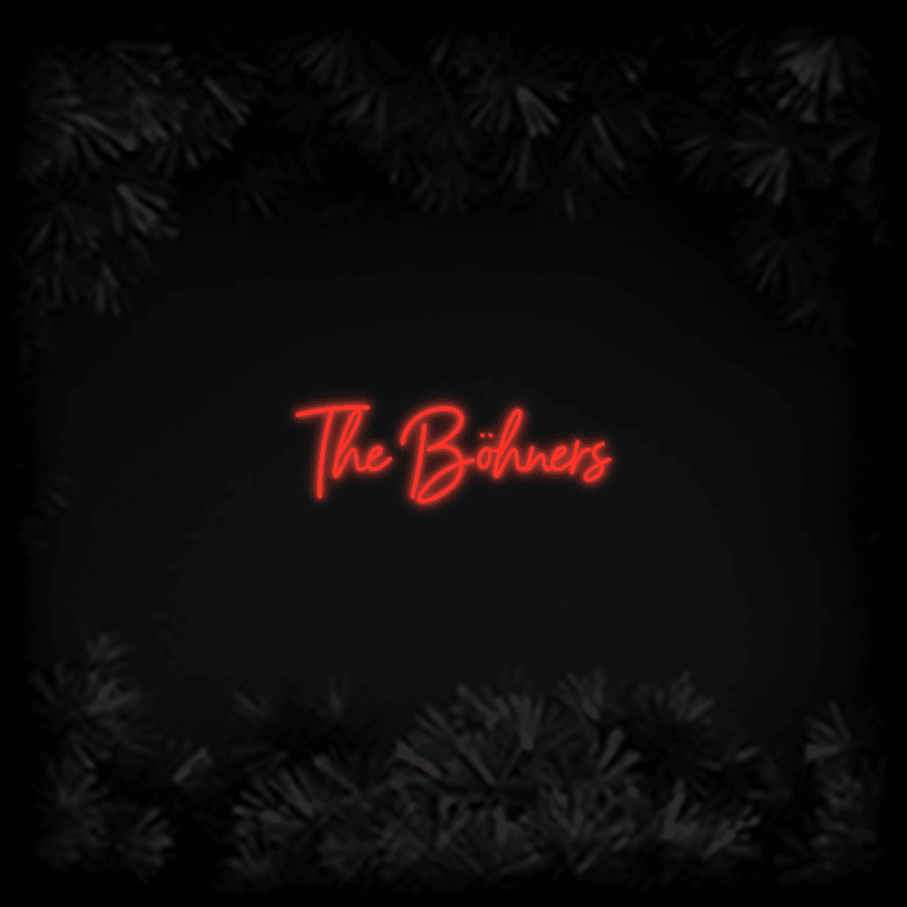 Konfiguriertes LED-Neonschild: The Böhners - Official Neon - led neon schild schriftzug personalisiert