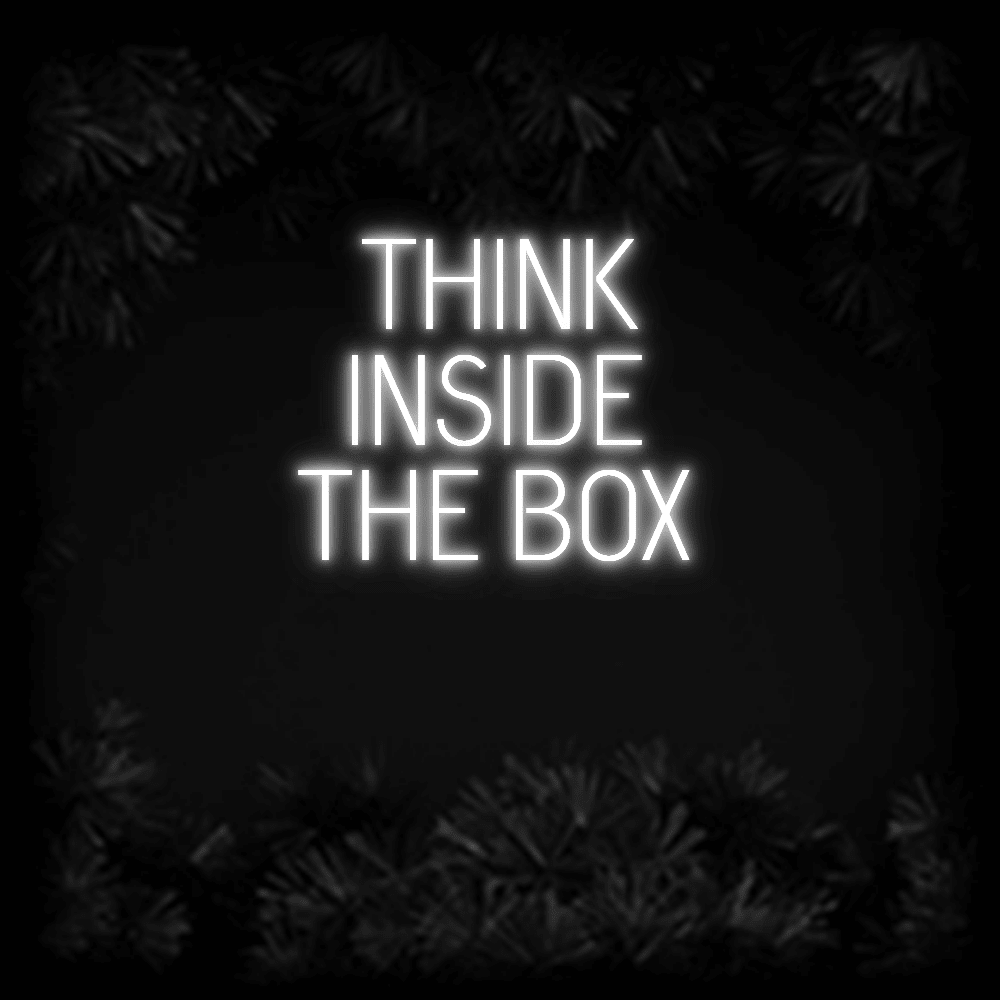 Konfiguriertes LED - Neonschild: THINK INSIDE TH... - Official Neon - led neon schild schriftzug personalisiert