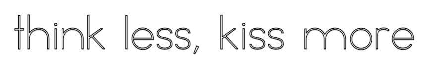 Konfiguriertes LED-Neonschild: think less, kis... - Official Neon - led neon schild schriftzug personalisiert