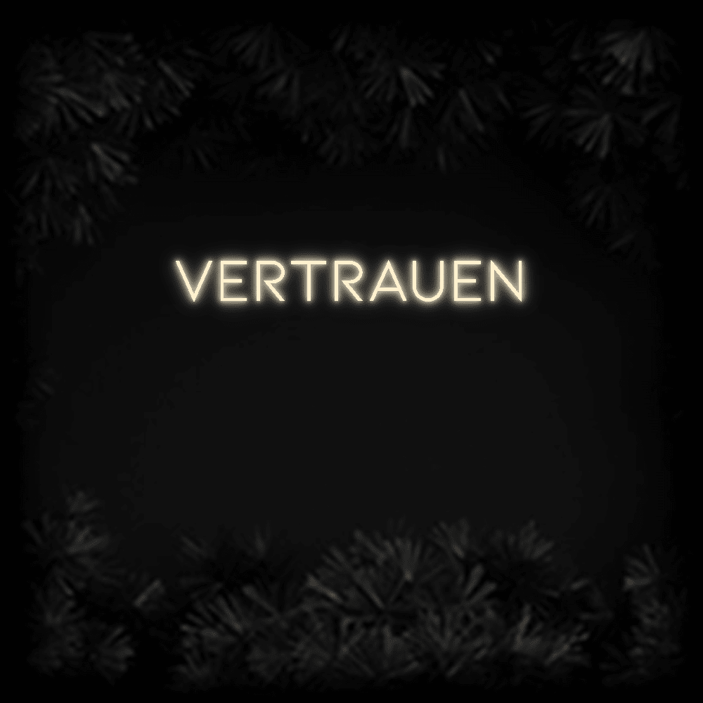 Konfiguriertes LED - Neonschild: VERTRAUEN - Official Neon - led neon schild schriftzug personalisiert