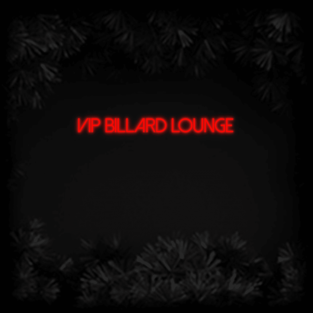 Konfiguriertes LED - Neonschild: Vip Billard Lou... - Official Neon - led neon schild schriftzug personalisiert