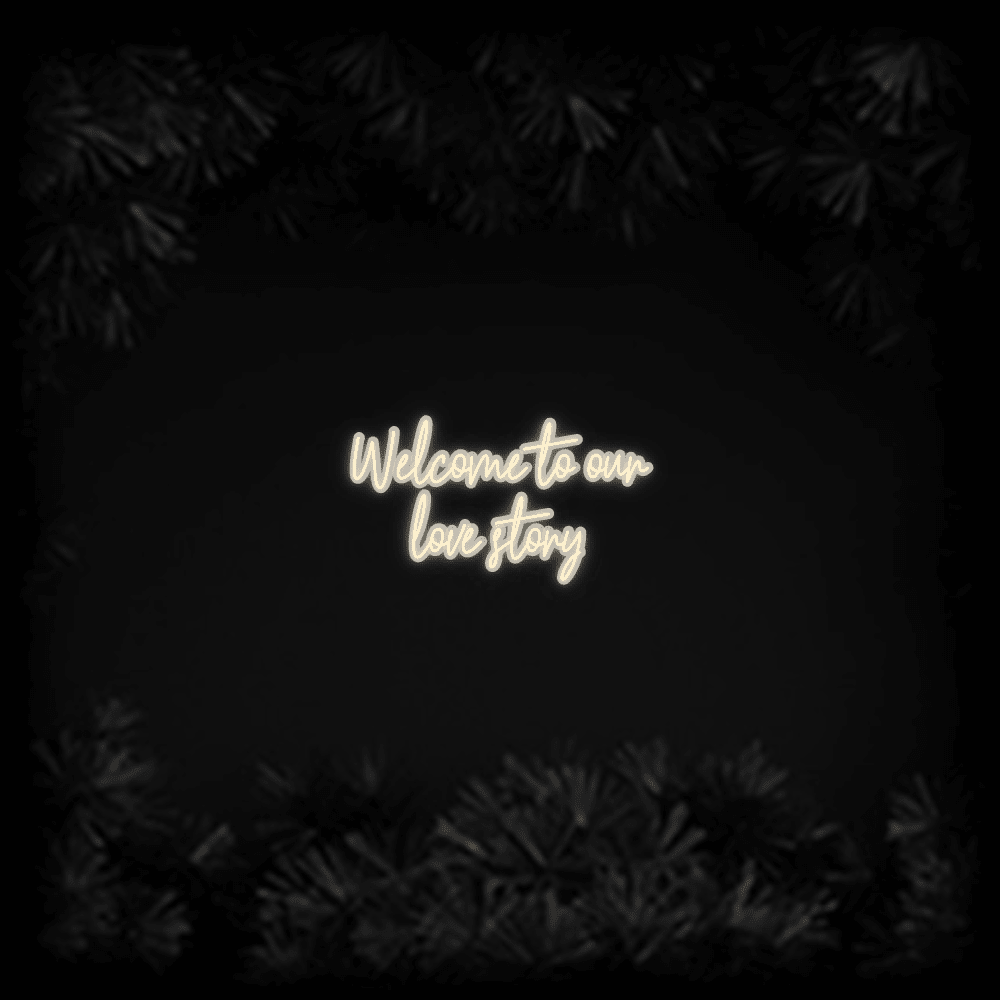 Konfiguriertes LED-Neonschild: Welcome to our... - Official Neon - led neon schild schriftzug personalisiert
