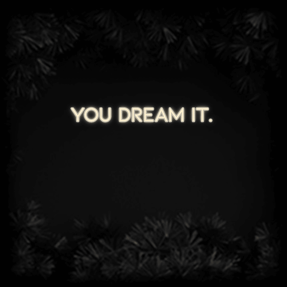 Konfiguriertes LED-Neonschild: you dream it. - Official Neon - led neon schild schriftzug personalisiert
