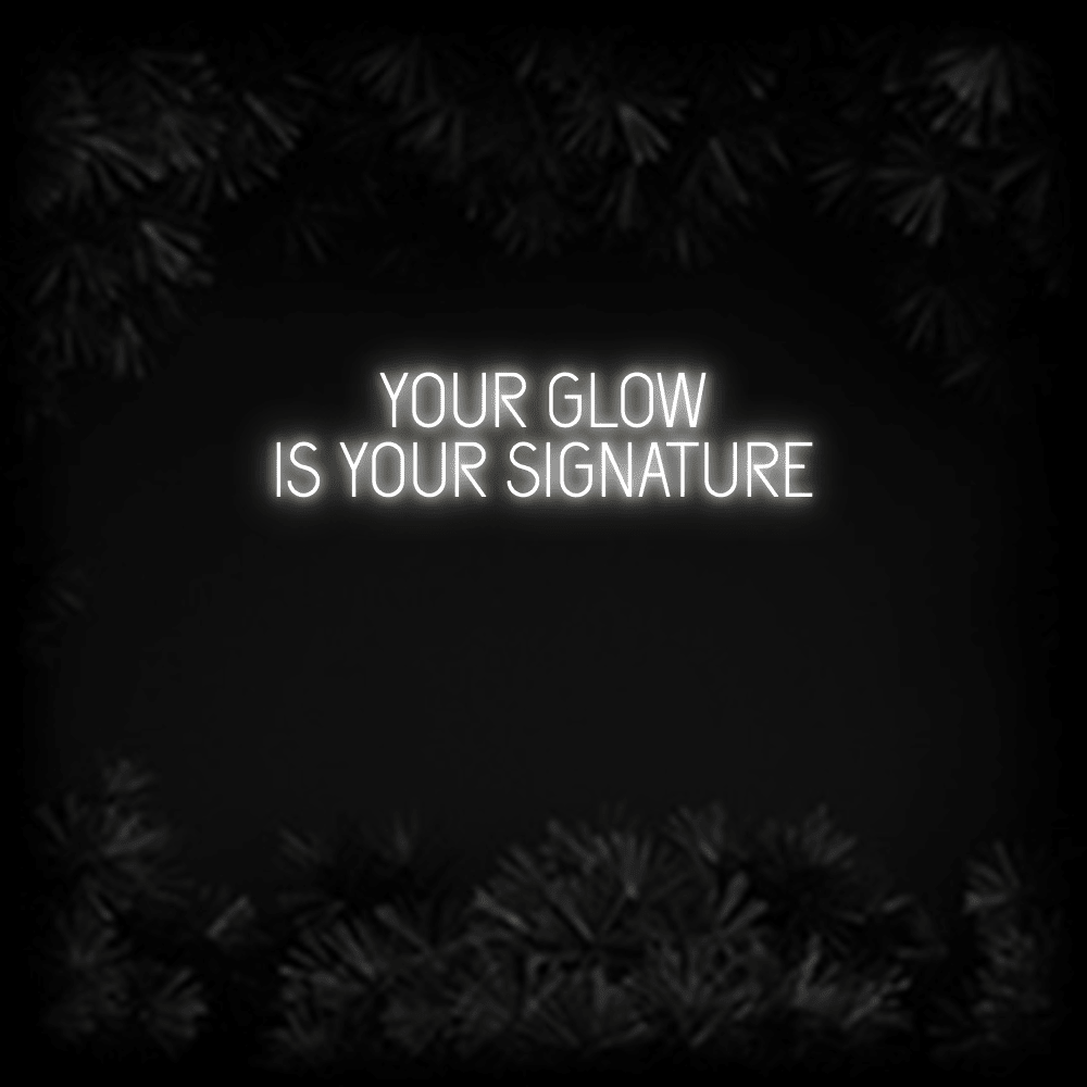 Konfiguriertes LED-Neonschild: YOUR GLOW IS YO... - Official Neon - led neon schild schriftzug personalisiert
