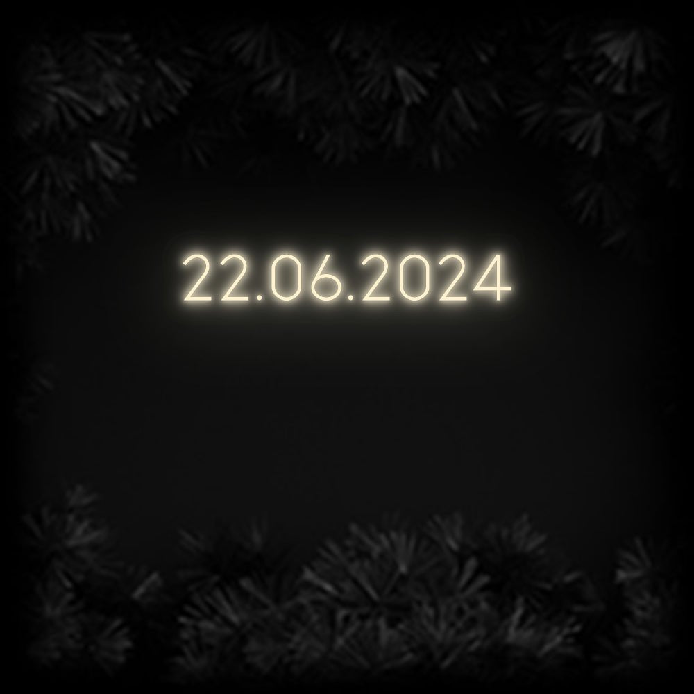 Konfiguriertes Neonschild: 22.06.2024 - Official Neon - led neon schild schriftzug personalisiert