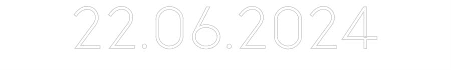 Konfiguriertes Neonschild: 22.06.2024 - Official Neon - led neon schild schriftzug personalisiert