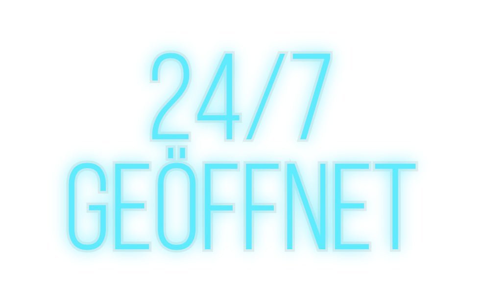 Konfiguriertes Neonschild: 24/7 Geöffnet - Official Neon - led neon schild schriftzug personalisiert