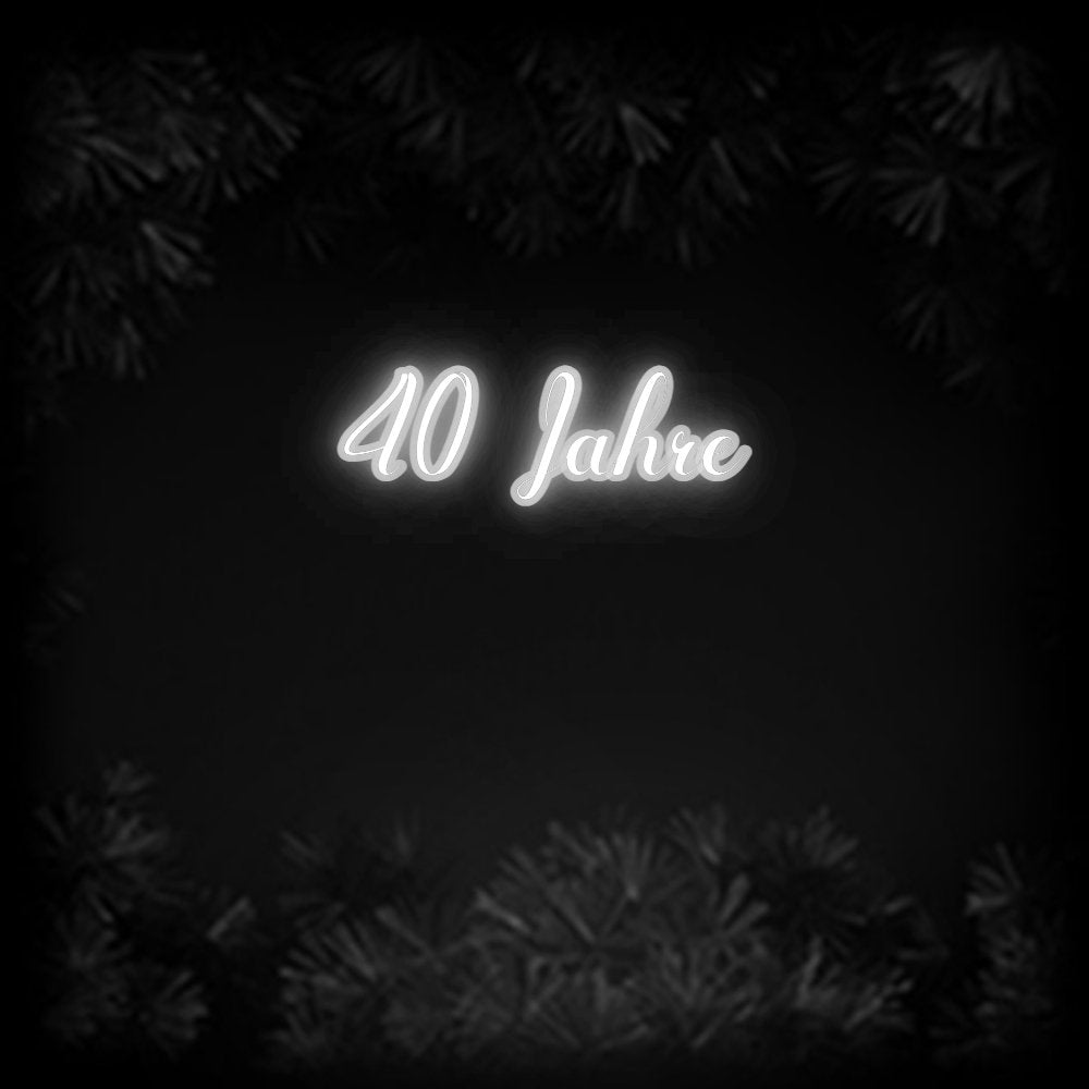 Konfiguriertes Neonschild: 40 Jahre - Official Neon - led neon schild schriftzug personalisiert