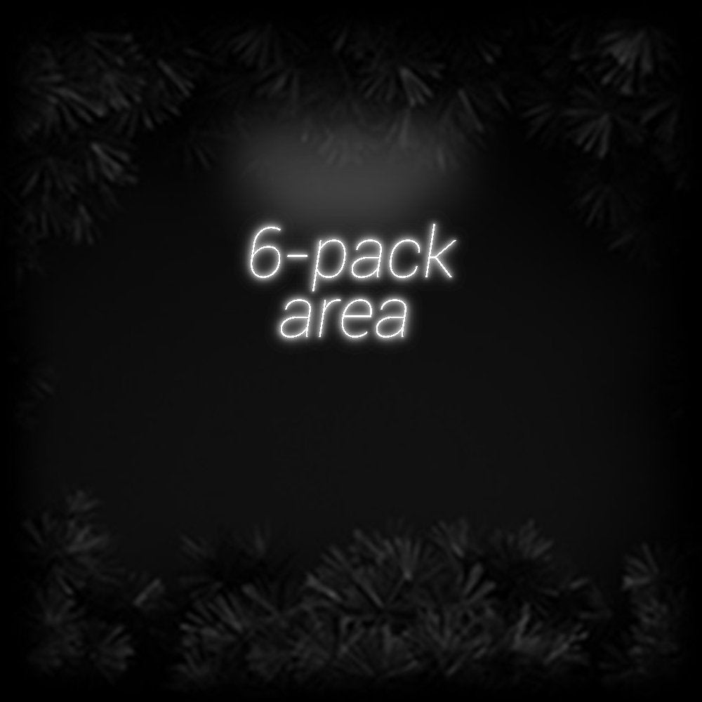 Konfiguriertes Neonschild: 6 - pack area - Official Neon - led neon schild schriftzug personalisiert