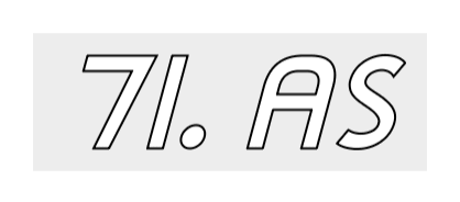 Konfiguriertes Neonschild: 71. AS - Official Neon - led neon schild schriftzug personalisiert
