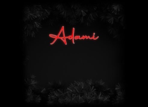 Konfiguriertes Neonschild: Adami - Official Neon - led neon schild schriftzug personalisiert