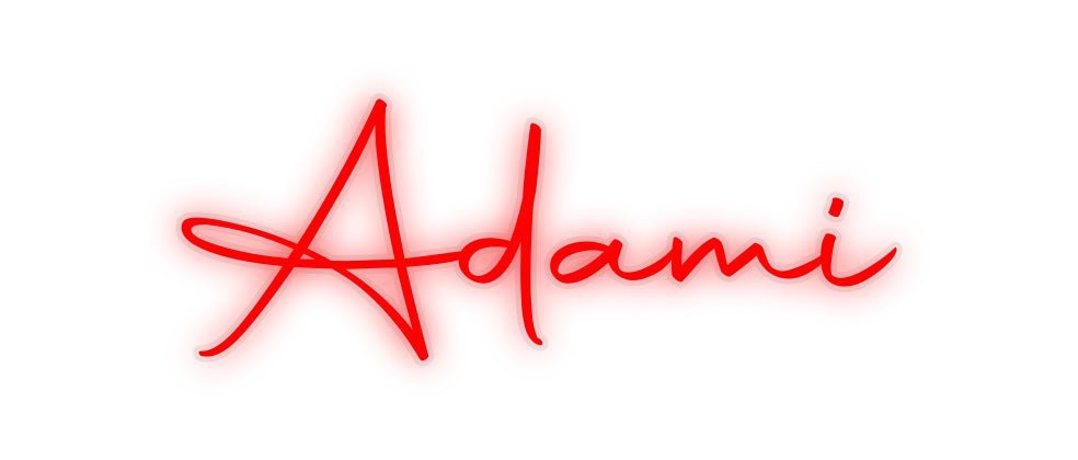Konfiguriertes Neonschild: Adami - Official Neon - led neon schild schriftzug personalisiert
