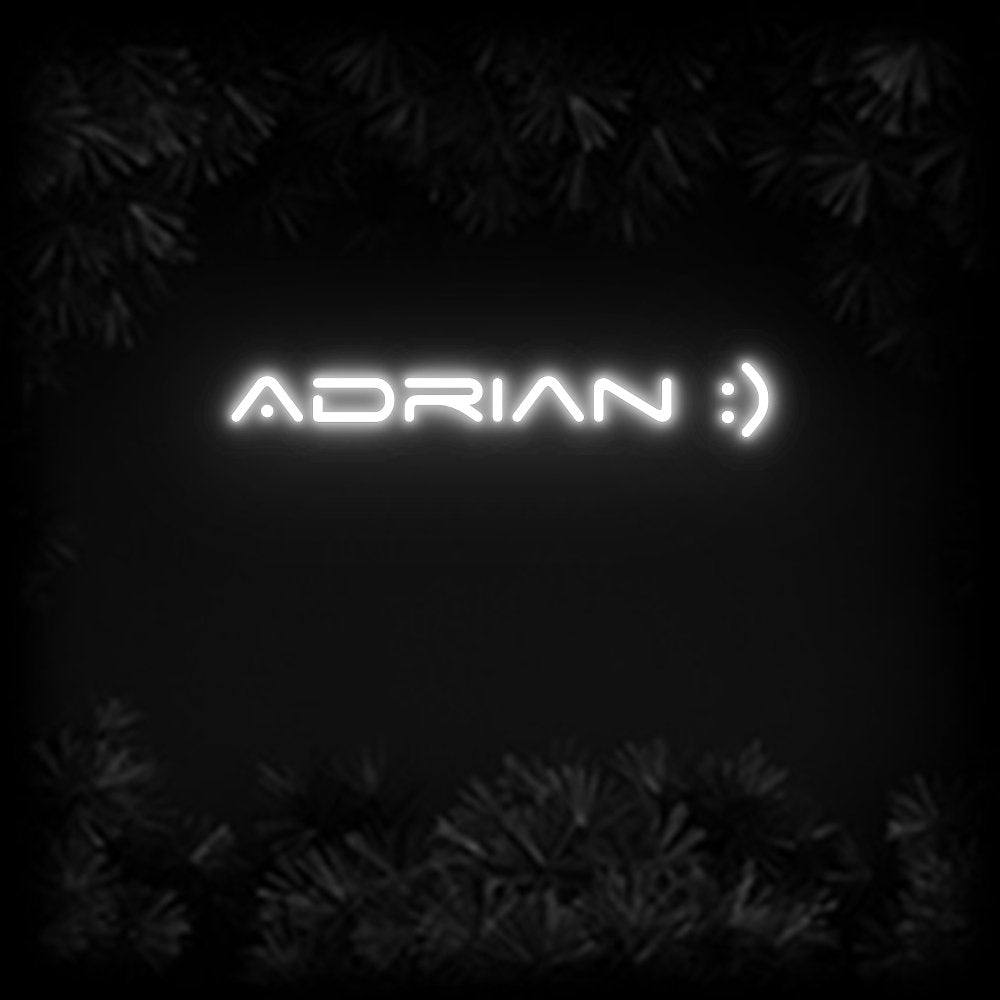 Konfiguriertes Neonschild: Adrian :) - Official Neon - led neon schild schriftzug personalisiert