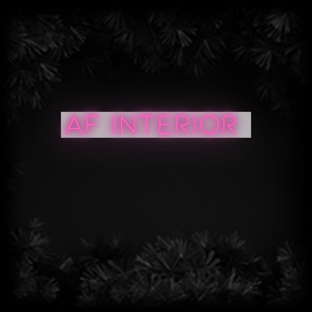Konfiguriertes Neonschild: AF INTERIOR - Official Neon - led neon schild schriftzug personalisiert