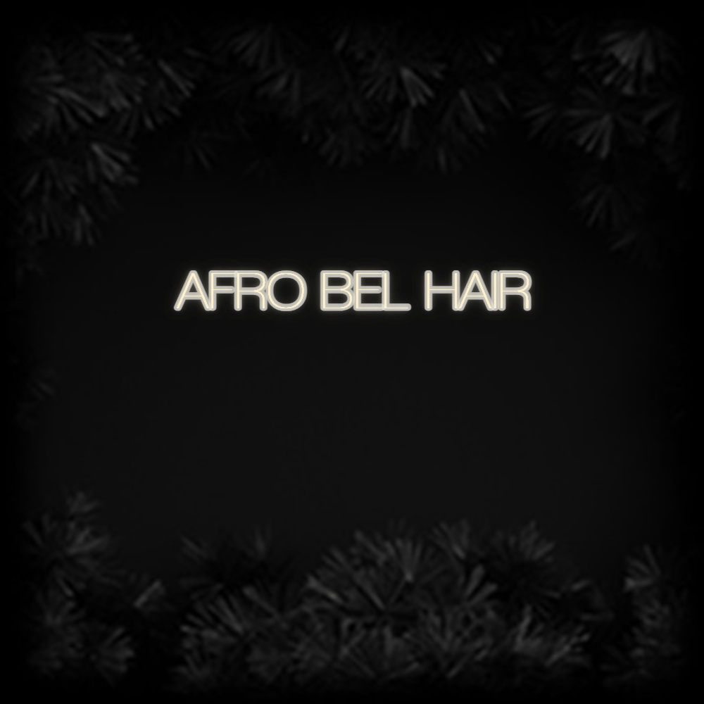 Konfiguriertes Neonschild: AFRO BEL HAIR - Official Neon - led neon schild schriftzug personalisiert