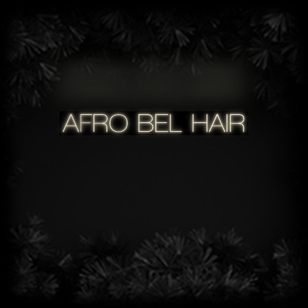 Konfiguriertes Neonschild: AFRO BEL HAIR - Official Neon - led neon schild schriftzug personalisiert