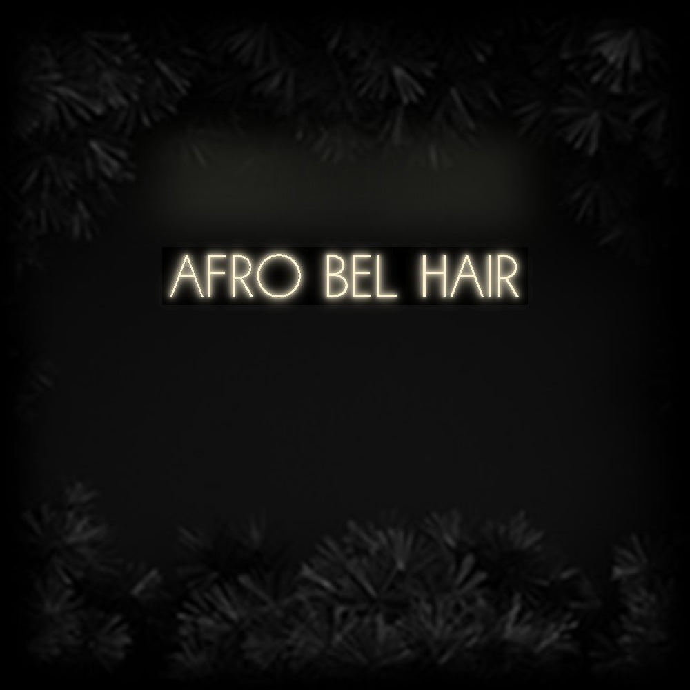 Konfiguriertes Neonschild: AFRO BEL HAIR - Official Neon - led neon schild schriftzug personalisiert