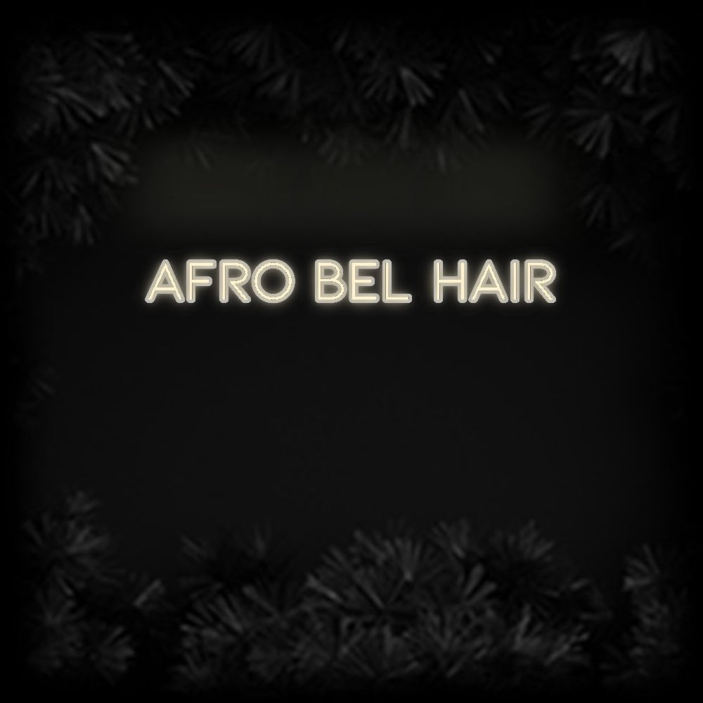 Konfiguriertes Neonschild: AFRO BEL HAIR - Official Neon - led neon schild schriftzug personalisiert