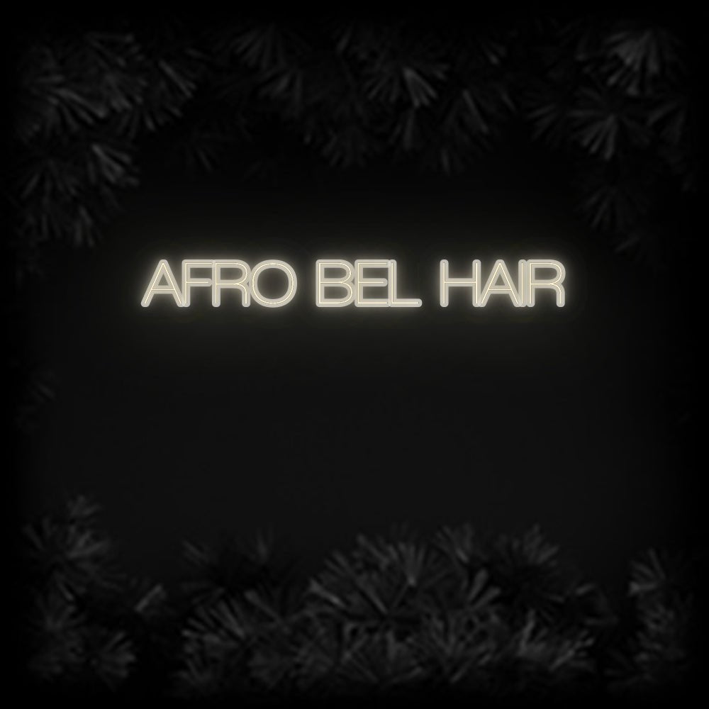 Konfiguriertes Neonschild: AFRO BEL HAIR - Official Neon - led neon schild schriftzug personalisiert