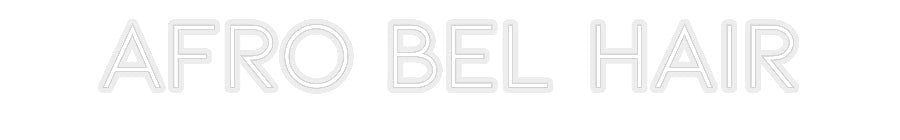 Konfiguriertes Neonschild: AFRO BEL HAIR - Official Neon - led neon schild schriftzug personalisiert