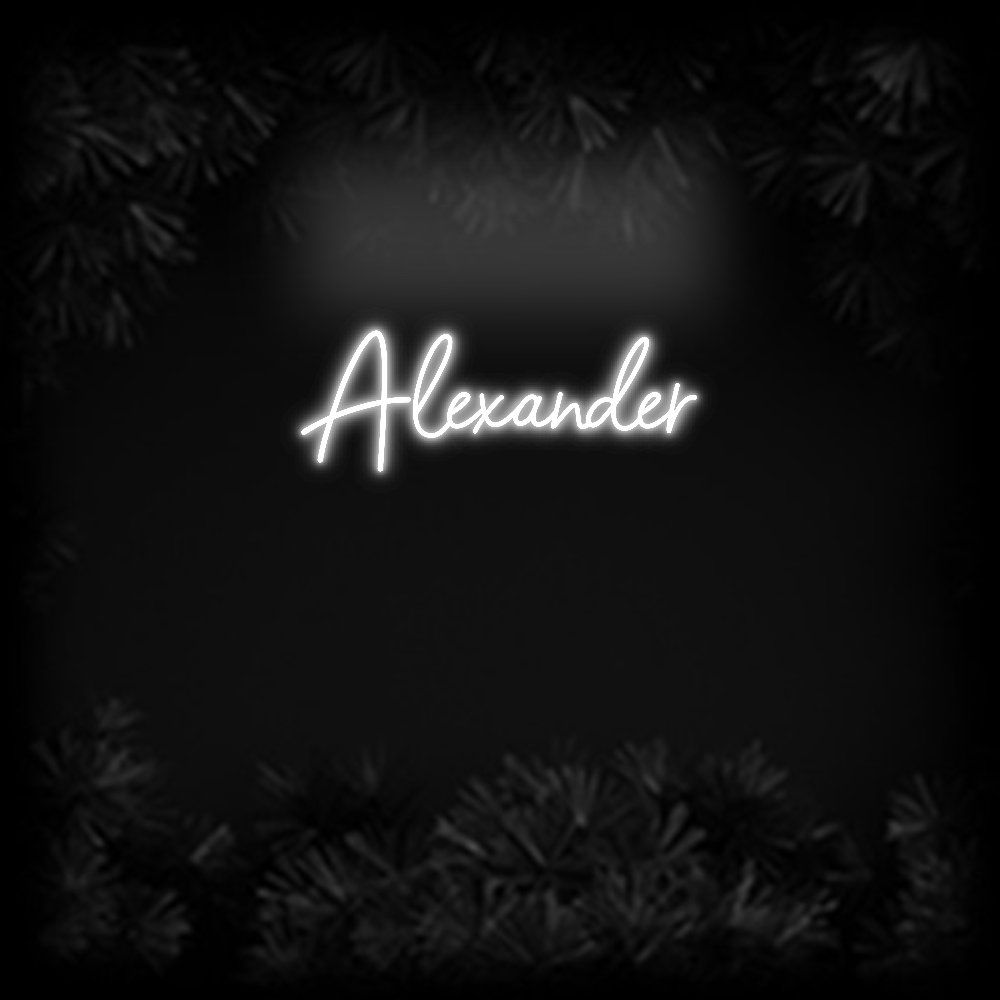Konfiguriertes Neonschild: Alexander - Official Neon - led neon schild schriftzug personalisiert