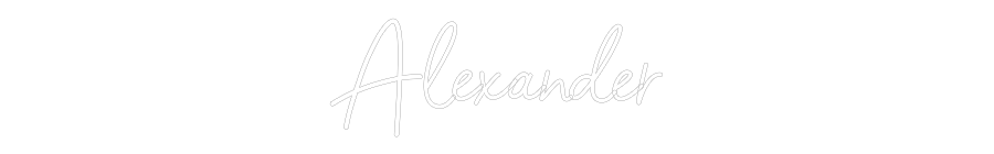Konfiguriertes Neonschild: Alexander - Official Neon - led neon schild schriftzug personalisiert