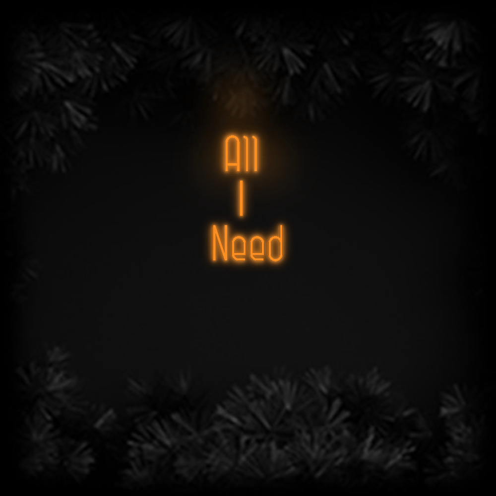 Konfiguriertes Neonschild: All I Need - Official Neon - led neon schild schriftzug personalisiert